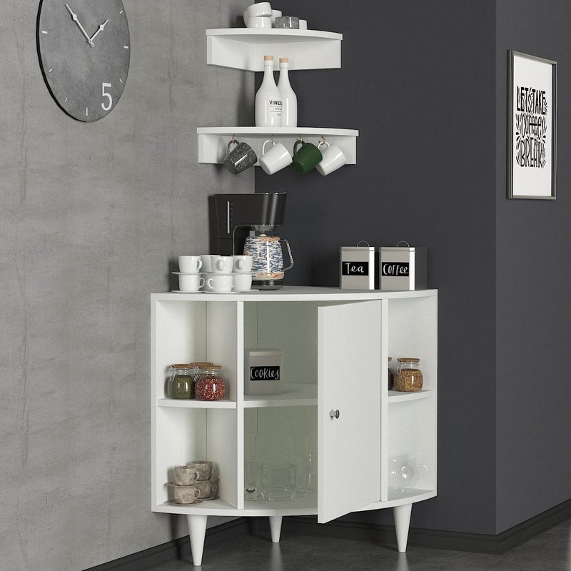 Home Canvas, Roxy Coffee Corner Cabinet White - Image 3